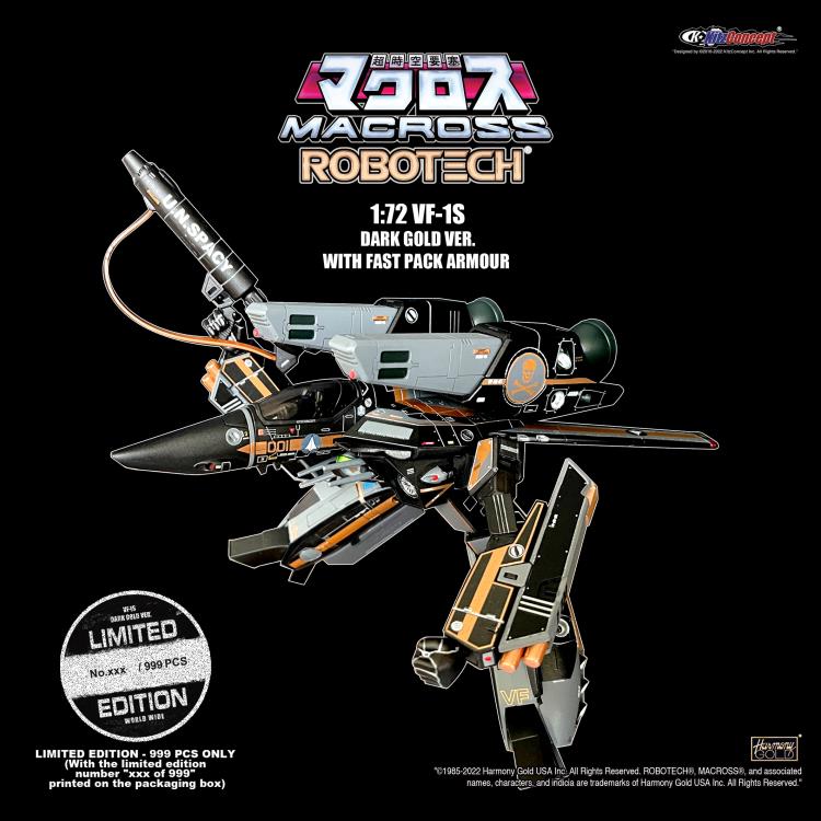 Macross VF-1S Valkyrie Dark Gold Version with Fast Pack Armor